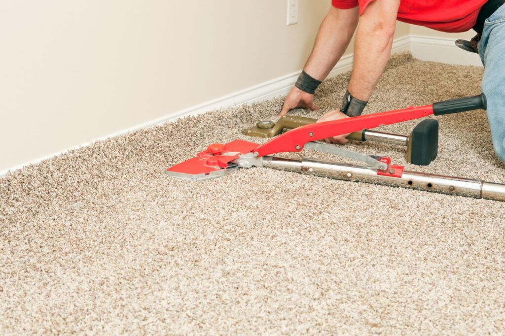 Carpet stretching is a carpet repair service